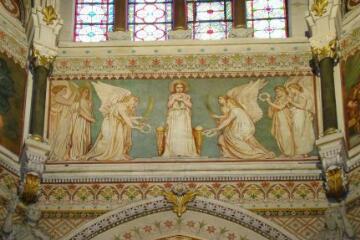 1 vue  - ensemble de 8 peintures monumentales Martyre de sainte Philomène (ouvre la visionneuse)
