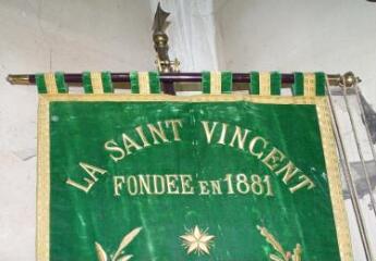 Ouvrir l'image Détail de la bannière de la société de secours mutuels Saint Vincent