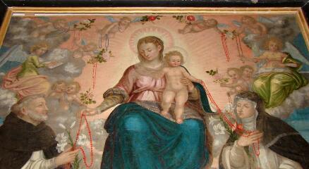 ouvrir dans la visionneuse : Tableau Vierge du Rosaire (détail)