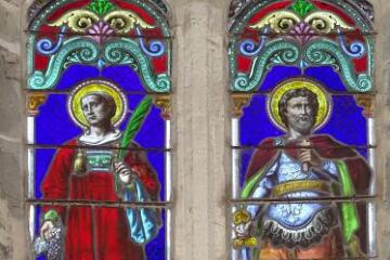Ouvrir l'image Verrières représentant saint Maurice et saint Vincent